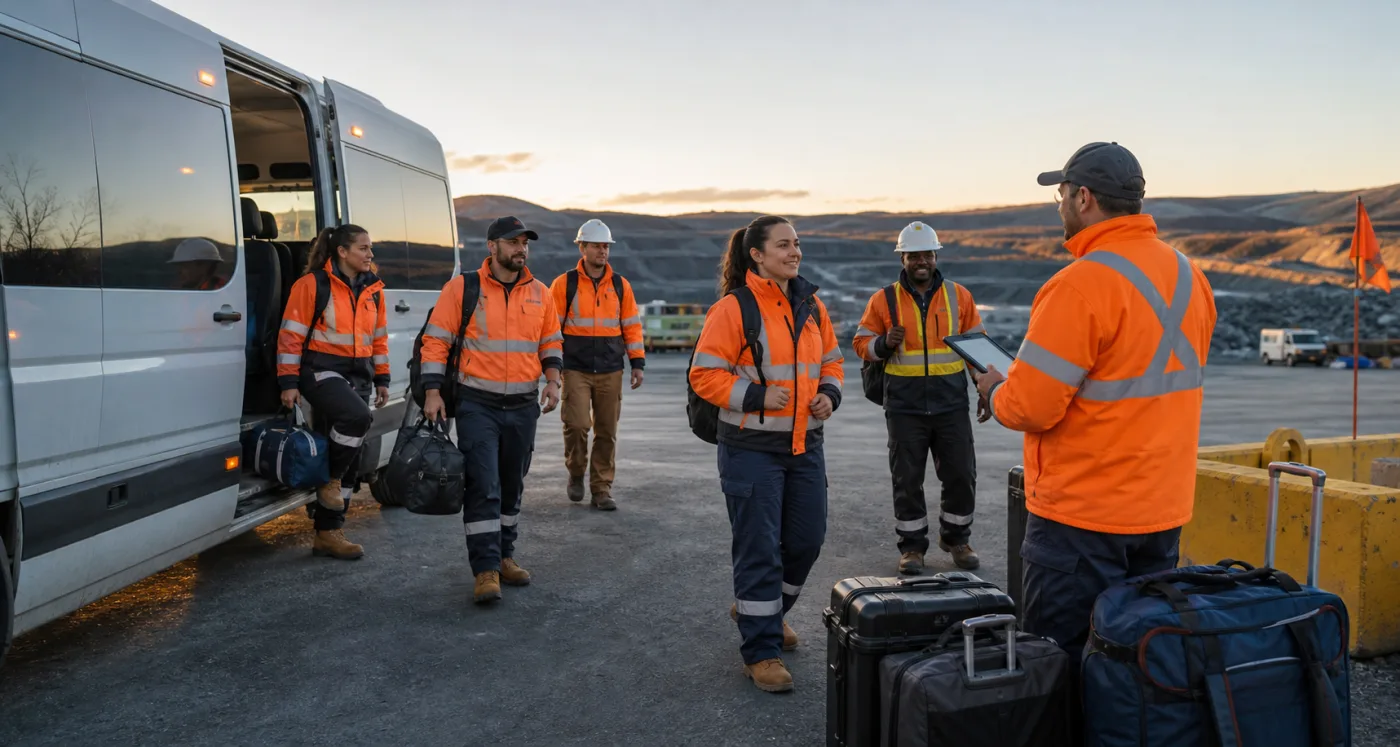 Remote mining crew mobilization